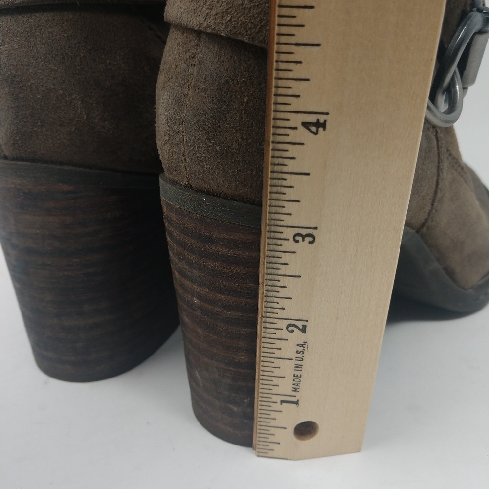 Born Womens Suede Leather Gray Brown Fashion Boots - Picture 6 of 8